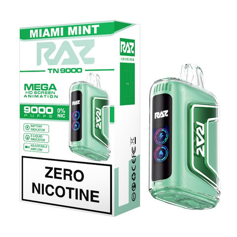 RAZ TN9000  0% Nicotine 9000 Puffs Disposable