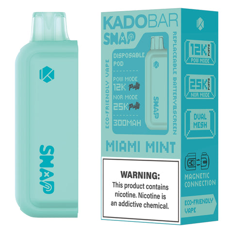 Kado Bar Snap 5% 25K Puffs Disposable Pod (Addon Battery Not Included)