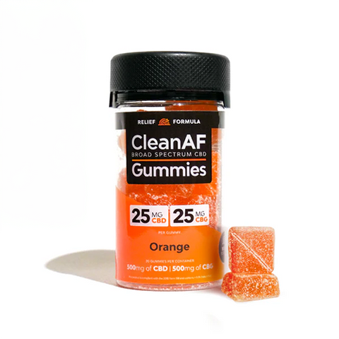 Clean AF Broad Spectrum CBD Gummies 20ct Jar